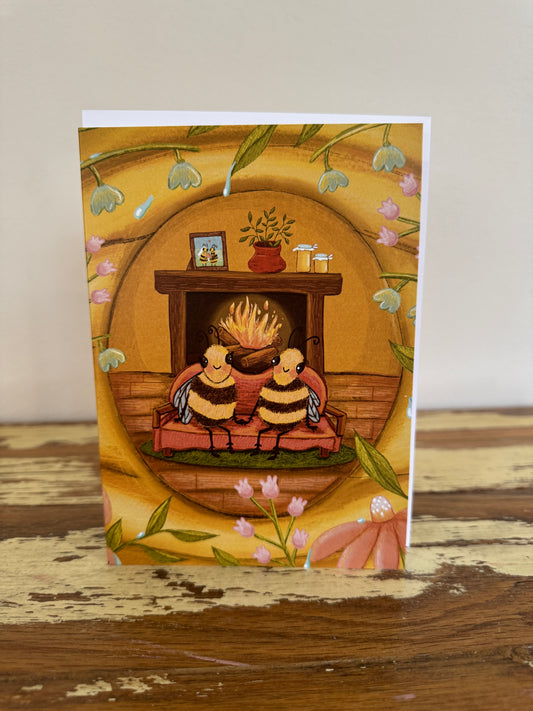 Bees in Love Card