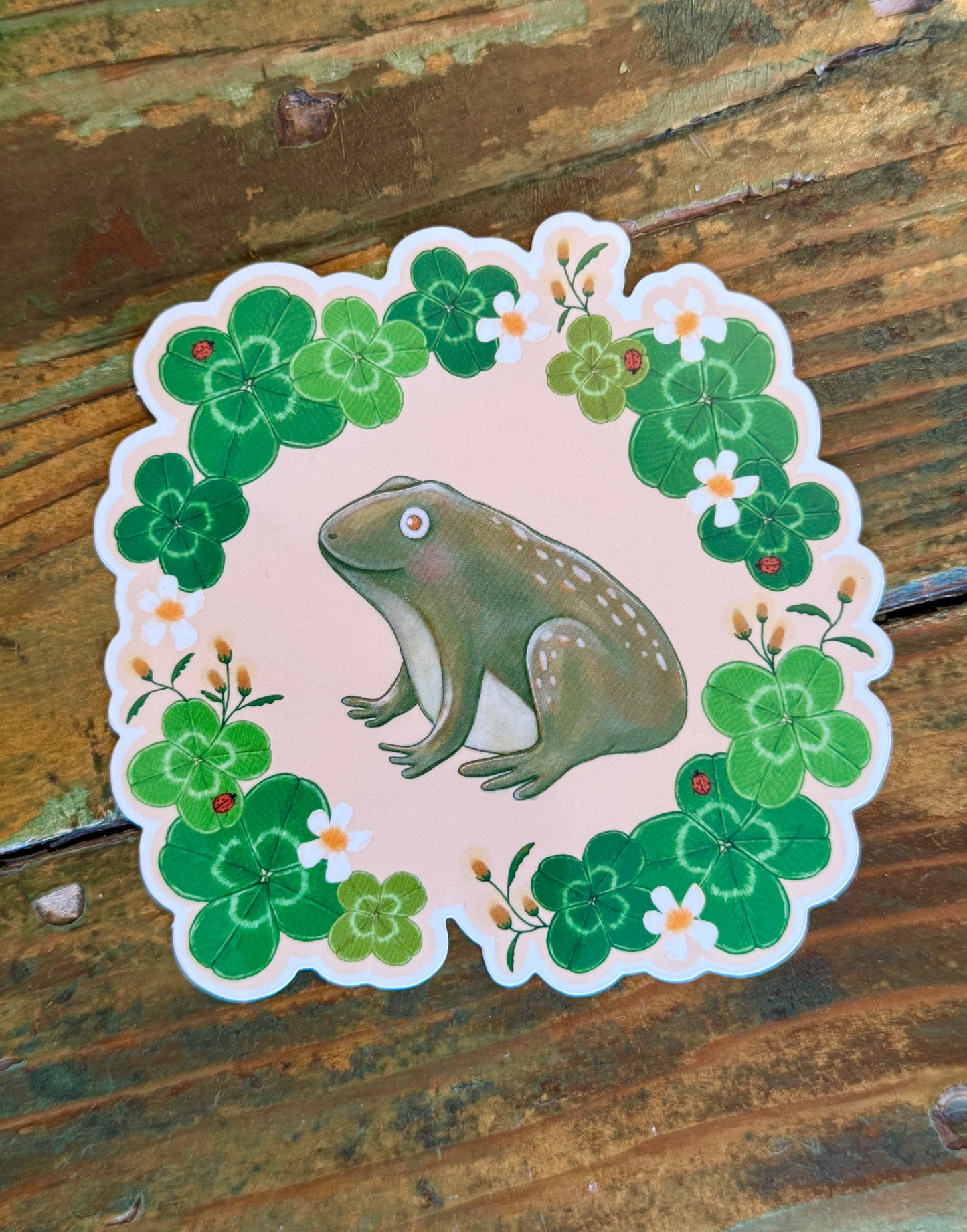 Lucky Frog Vinyl Sticker
