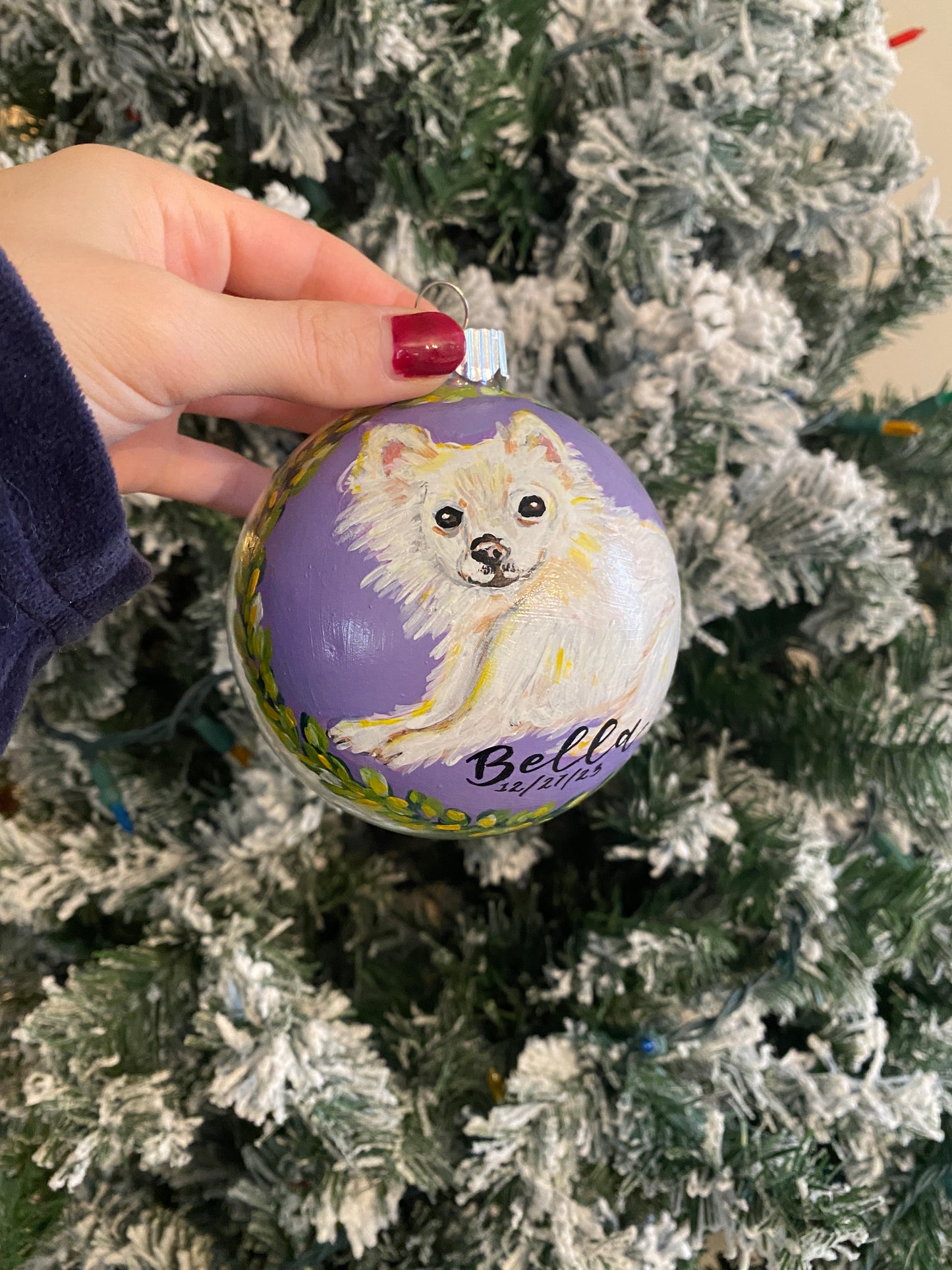 Pet Portrait Hand painted Ornament