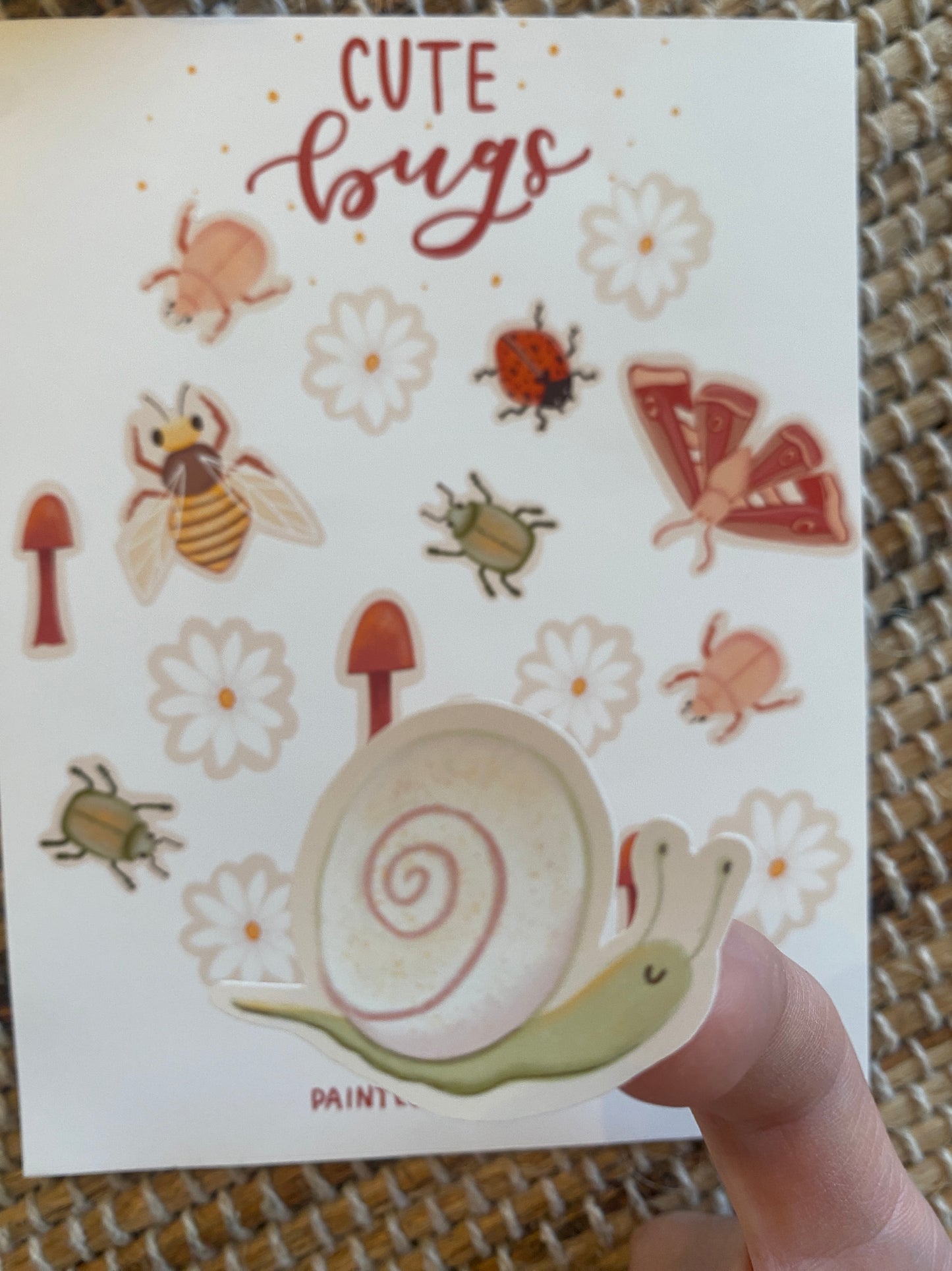 Cute Bugs Sticker Sheet