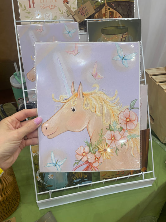 Unicorn Art Print 8x10