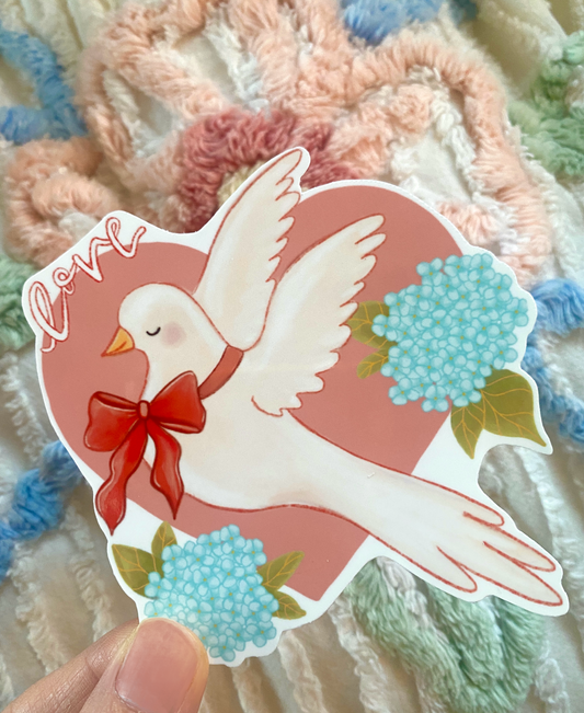 Love Dove Vinyl Sticker