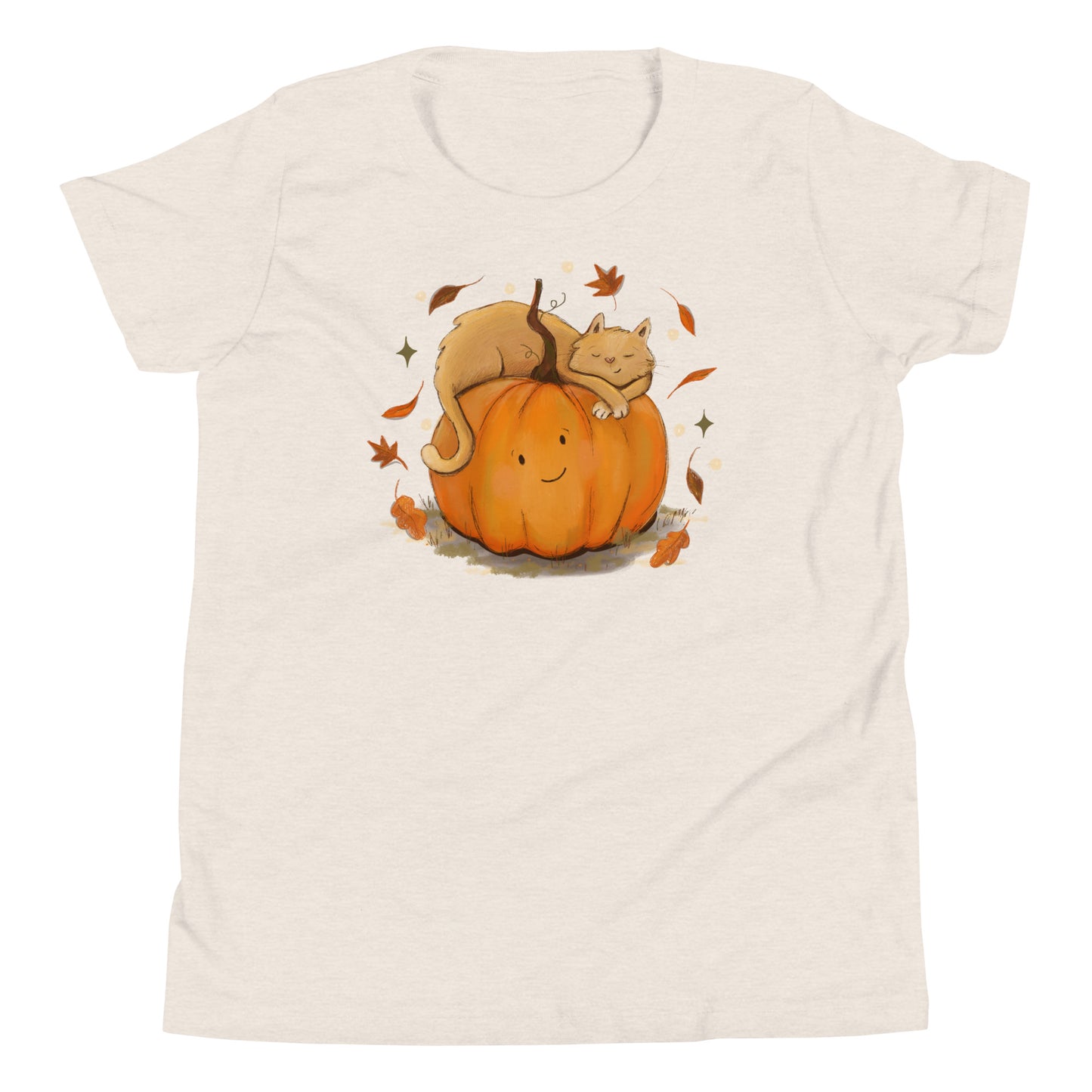 Youth Cat and Pumpkin Snuggle T-Shirt