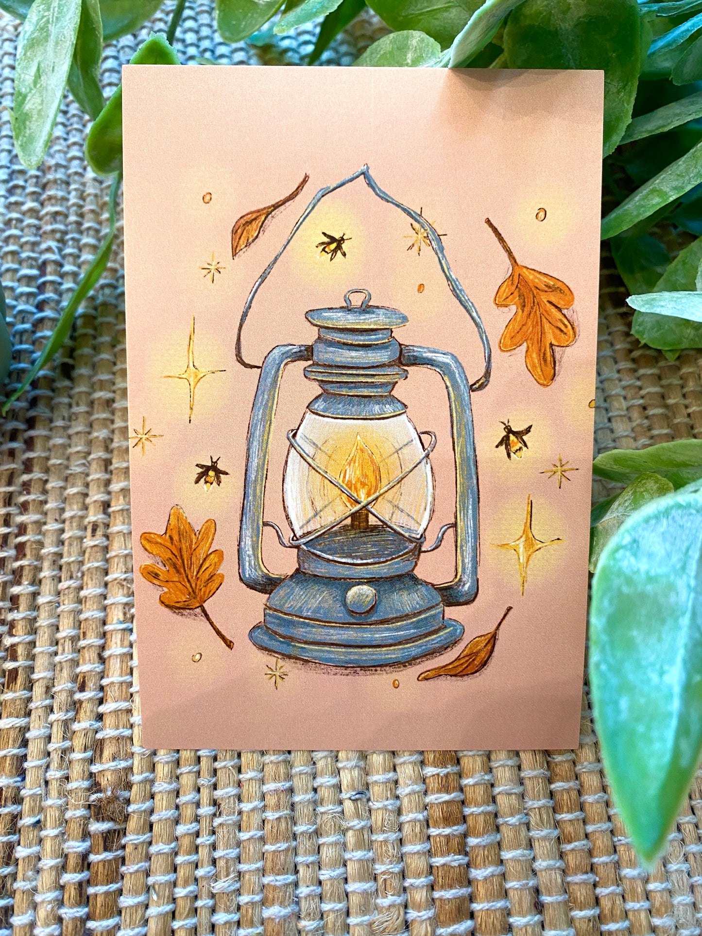 Cozy Lantern Postcard