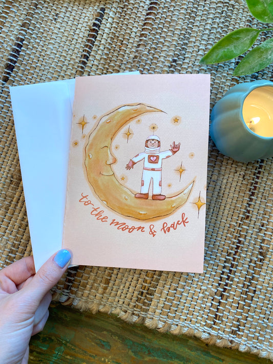 Love you to the Moon and Back Card