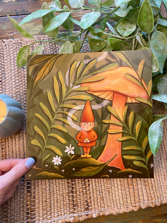 Coffee Gnome Art Print