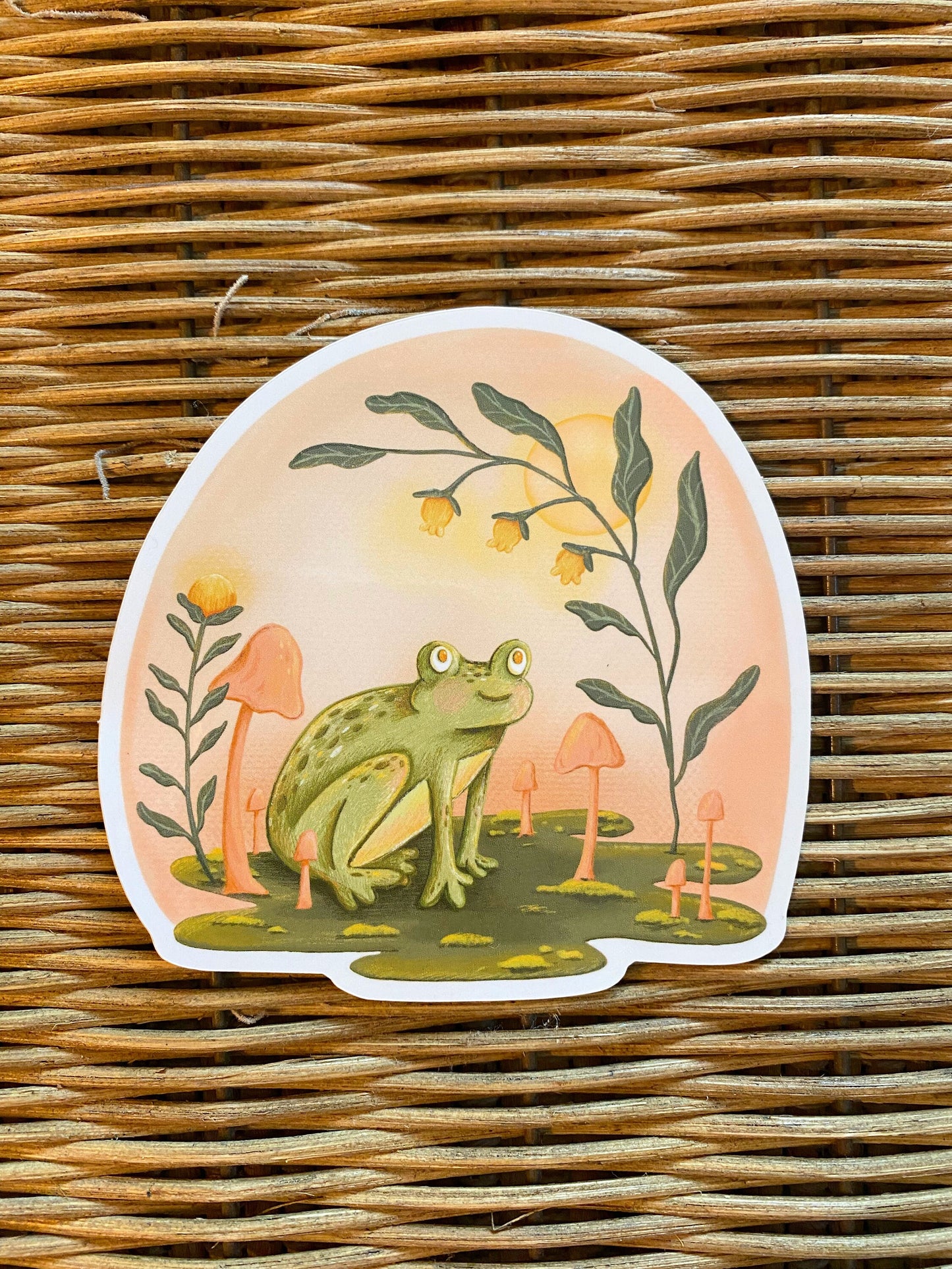 Cute Frog Vinyl Sticker