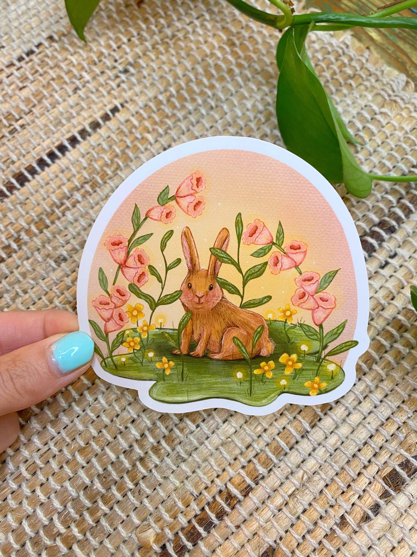 Cute Bunny Vinyl Sticker