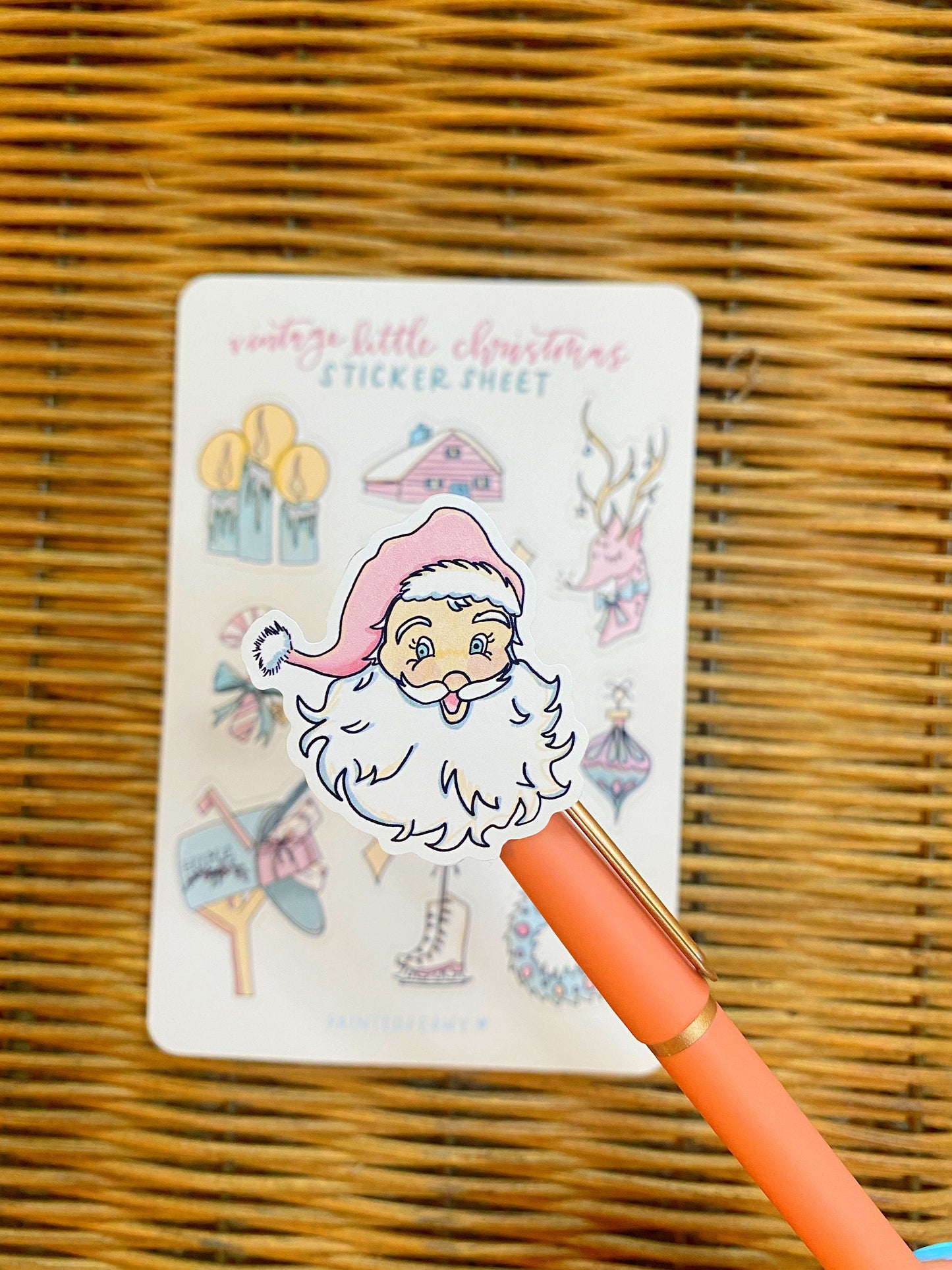 Vintage Little Christmas Sticker Sheet