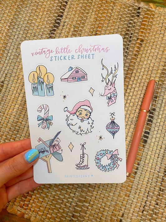 Vintage Little Christmas Sticker Sheet