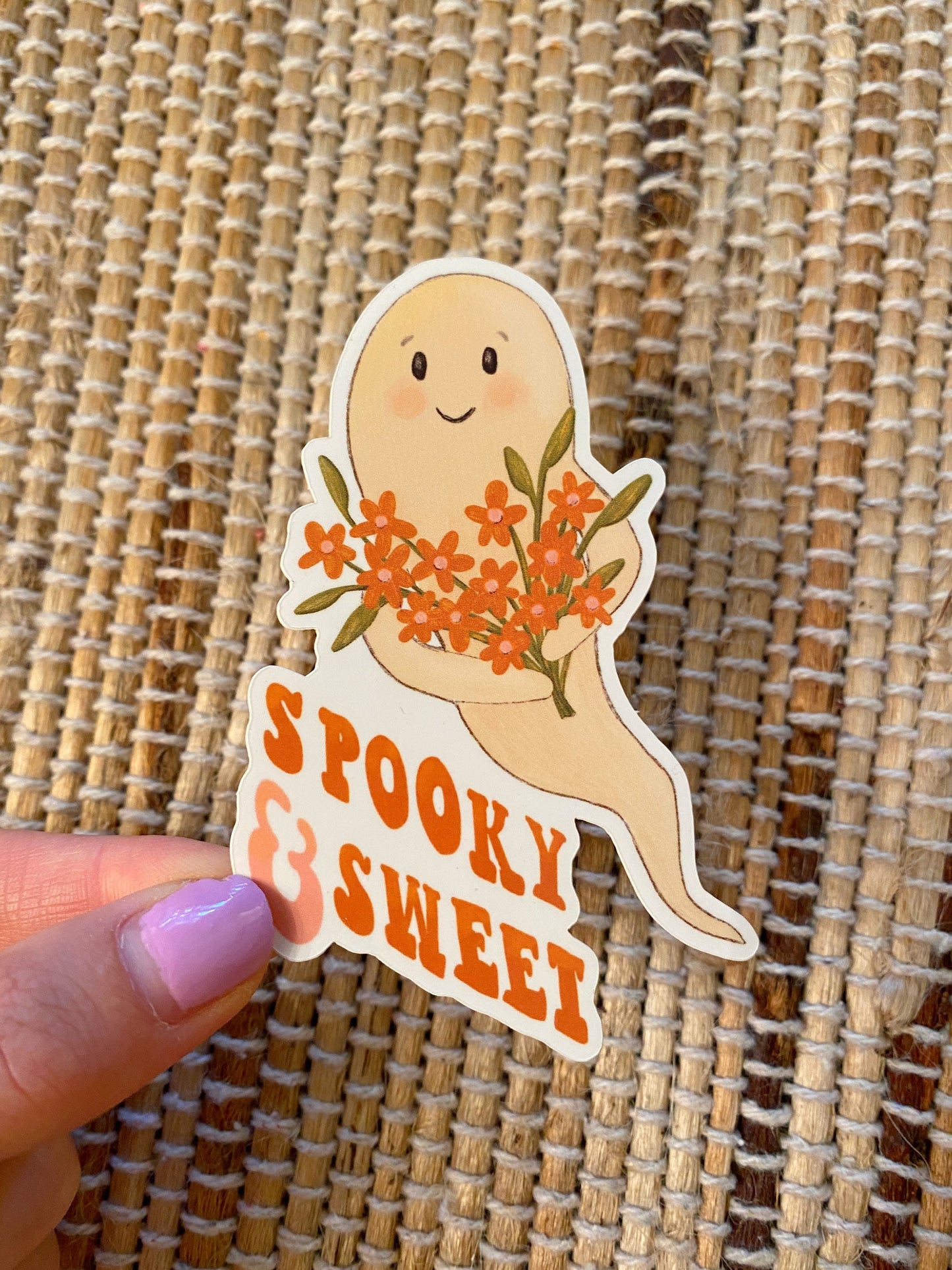 Spooky & Sweet Ghost Vinyl Sticker