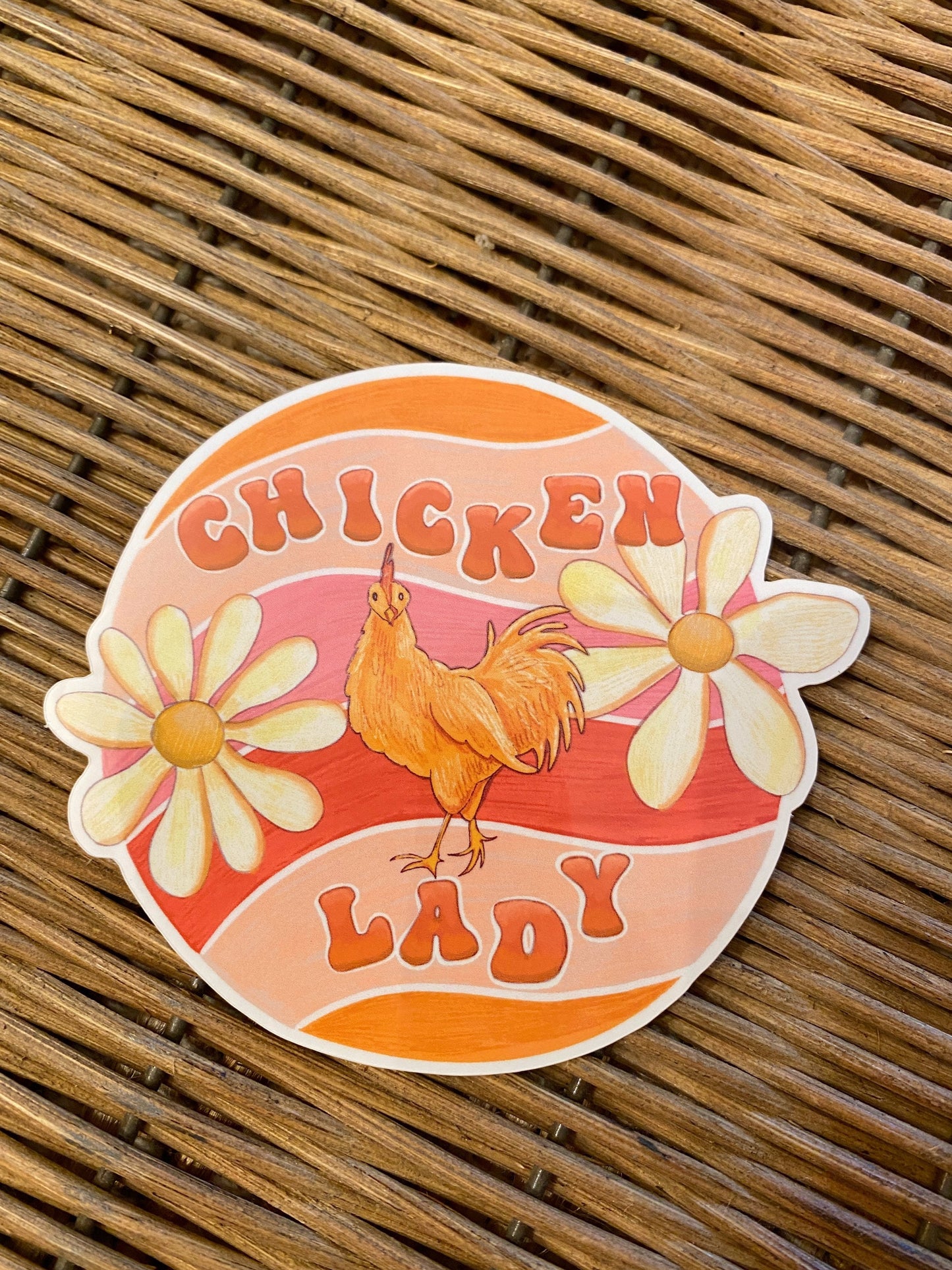 Chicken lady Waterproof vinyl sticker