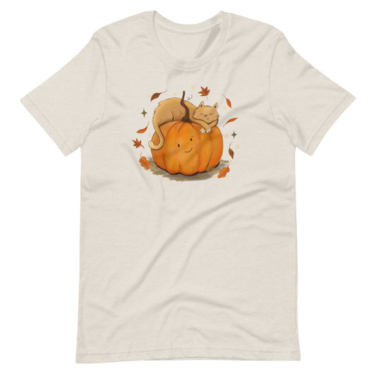 Cat and Pumpkin Snuggle Shirt