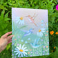 Hummingbirds in the Garden Art Print