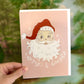 Merry & Bright Santa Greeting Card