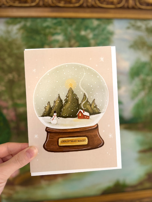 Christmas Magic Snowglobe Greeting Card