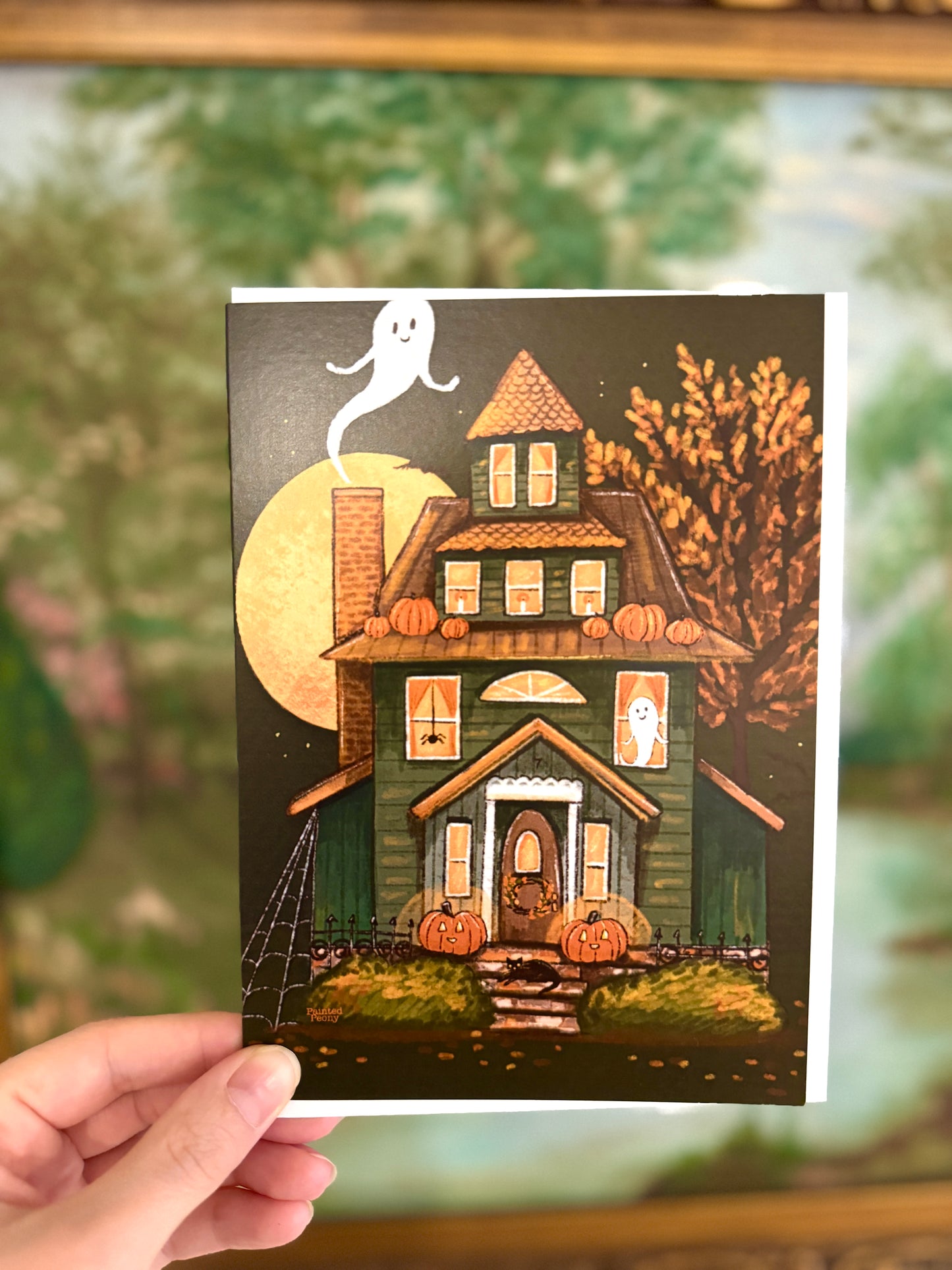 Haunted House Halloween Greeting Card