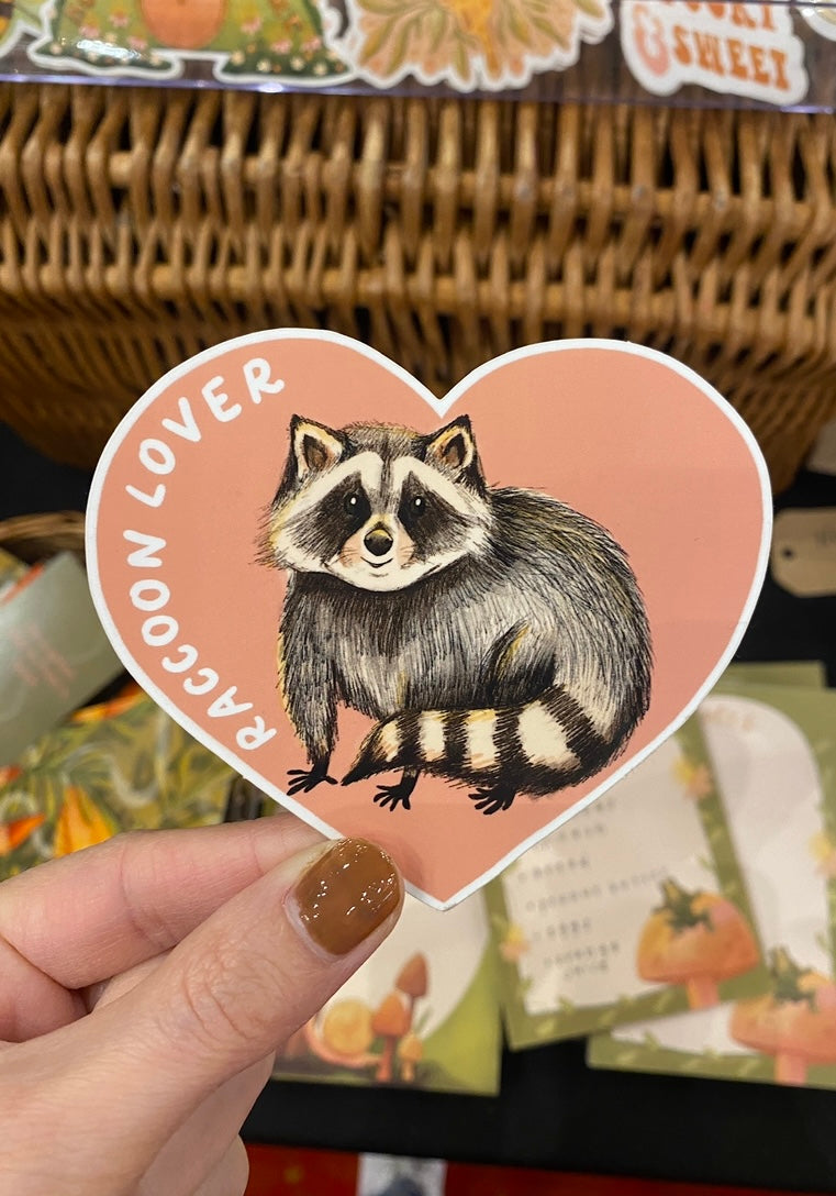 Raccoon Lover Vinyl Sticker