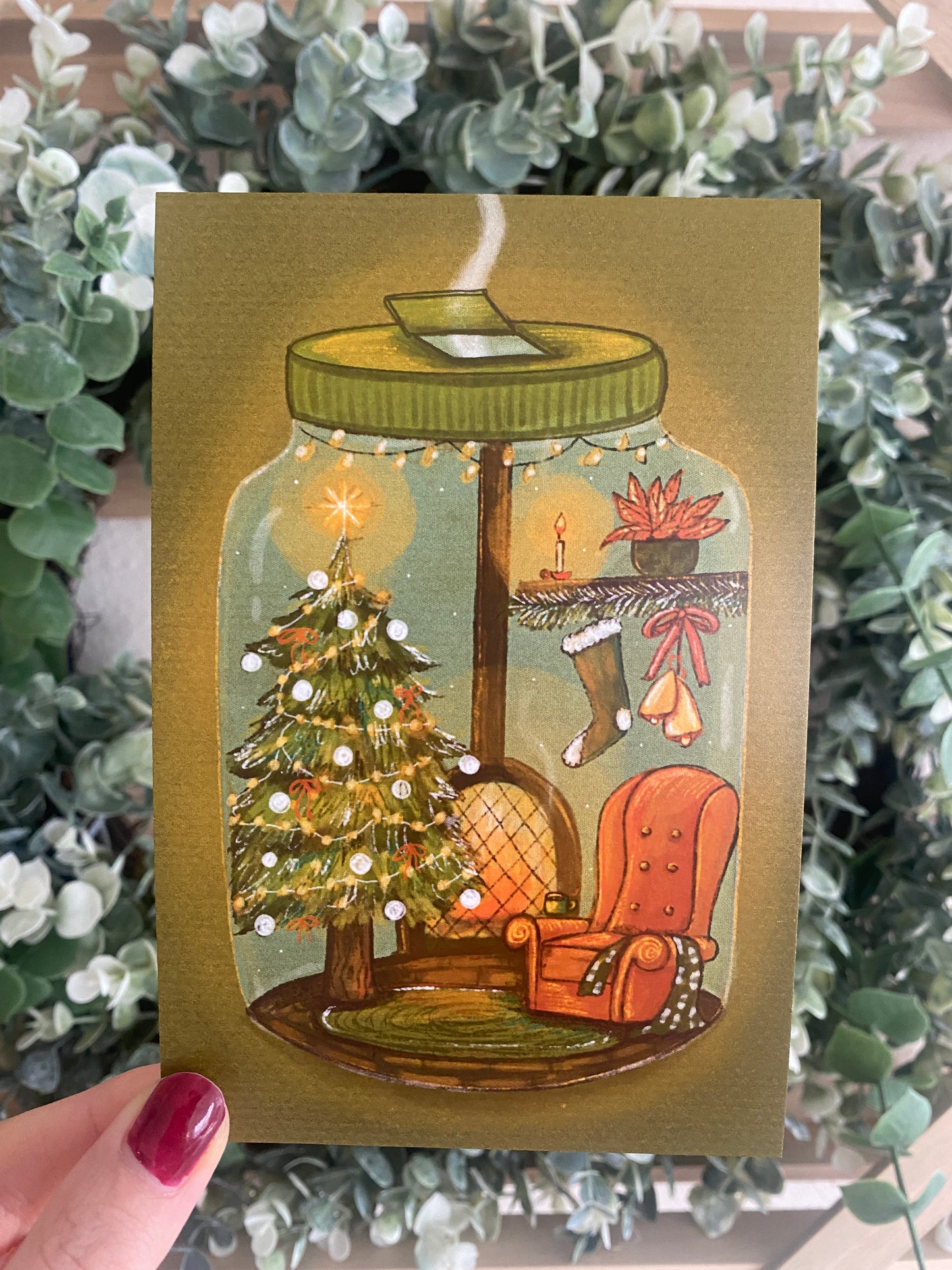 Christmas Jar Postcard