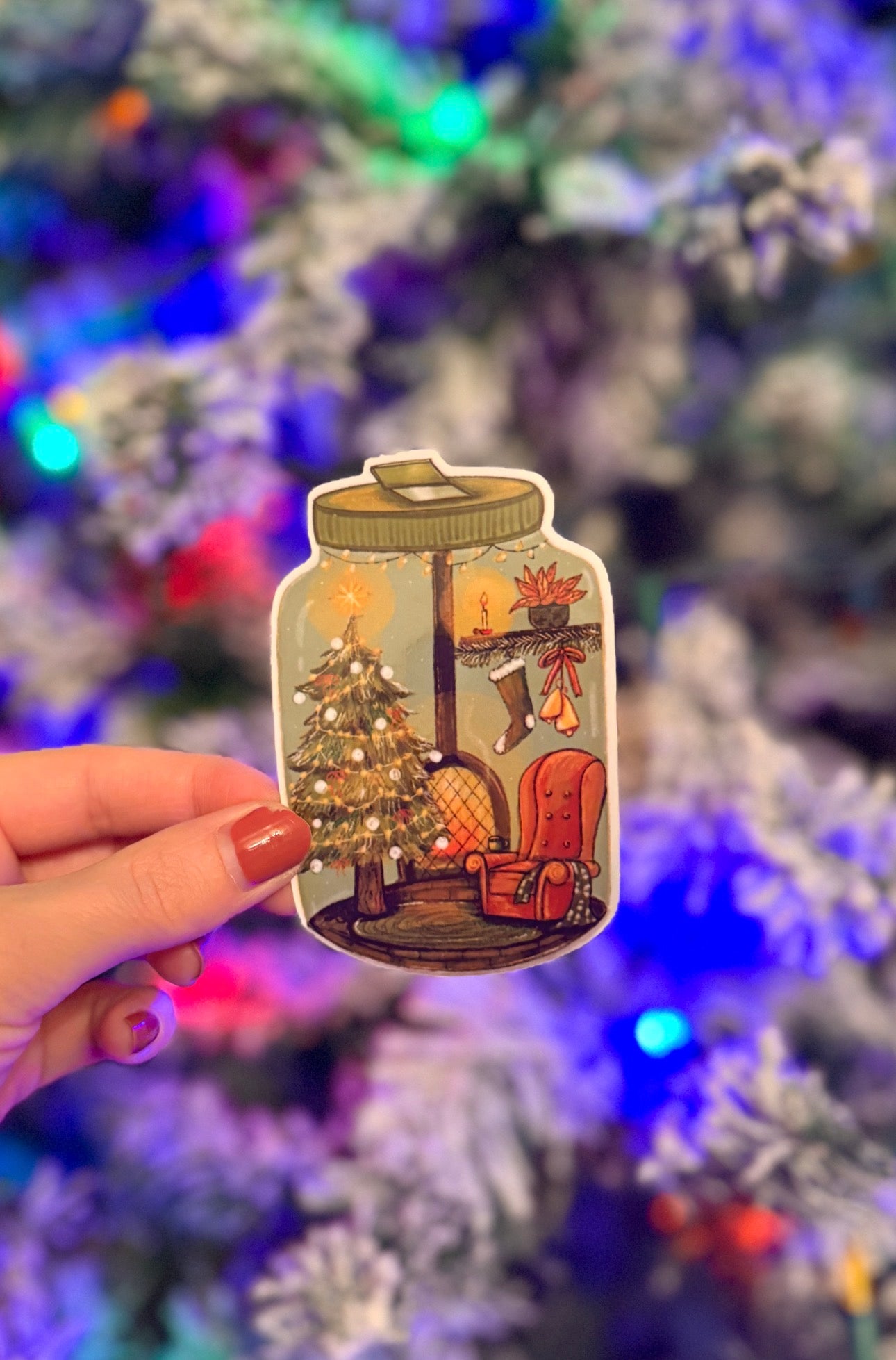 Christmas Jar Vinyl Sticker