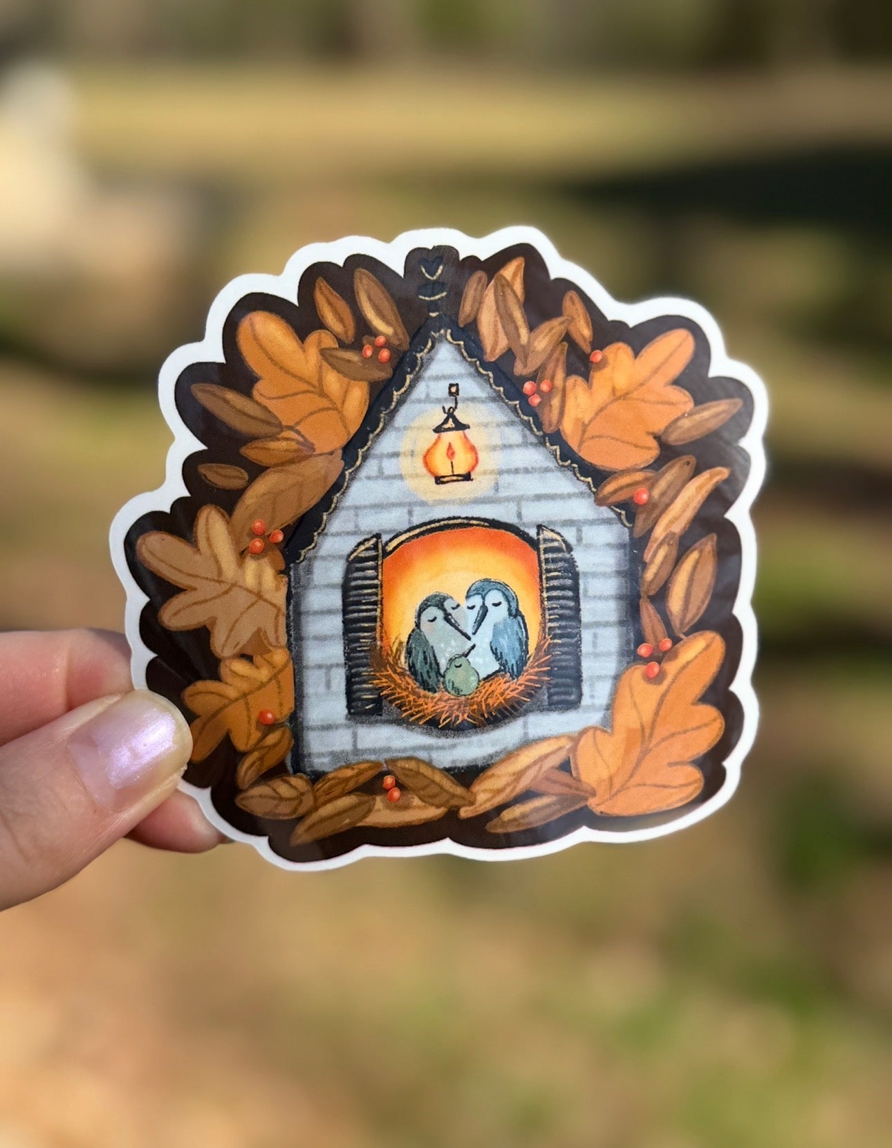 Bird Family Vinyl Sticker