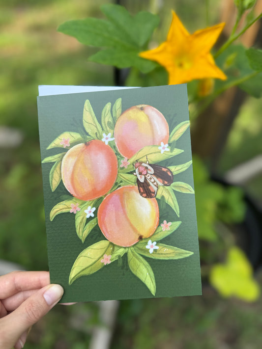 Peach Greeting Card