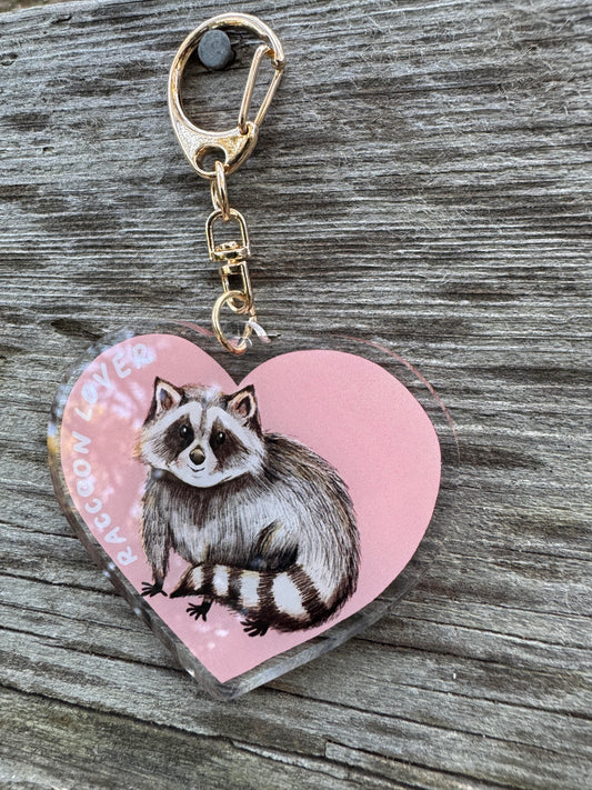 Raccoon Lover Keychain