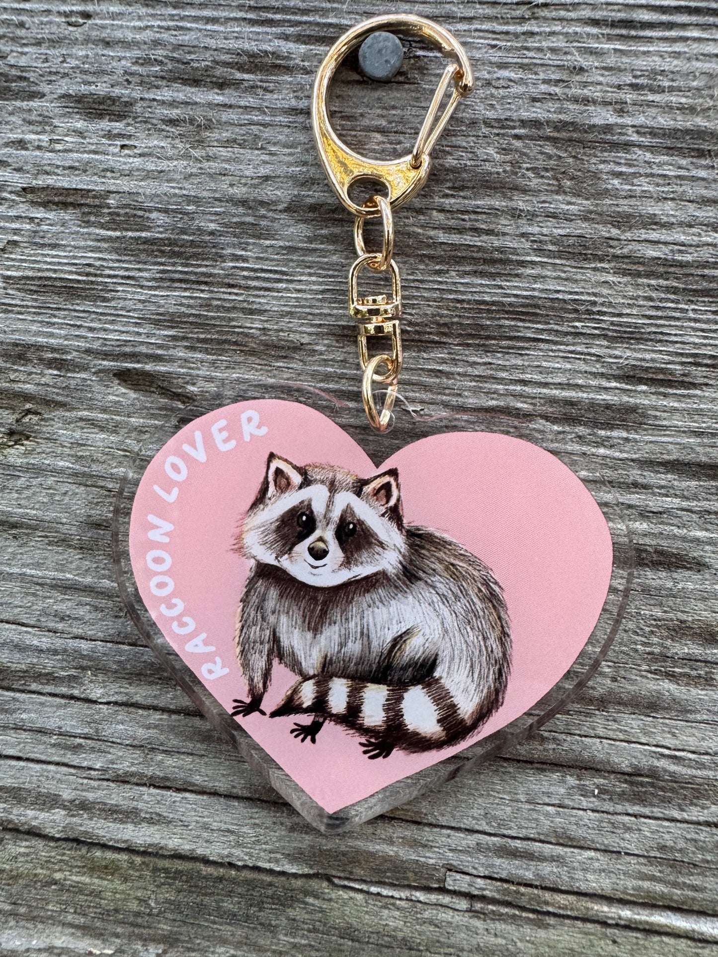 Raccoon Lover Keychain