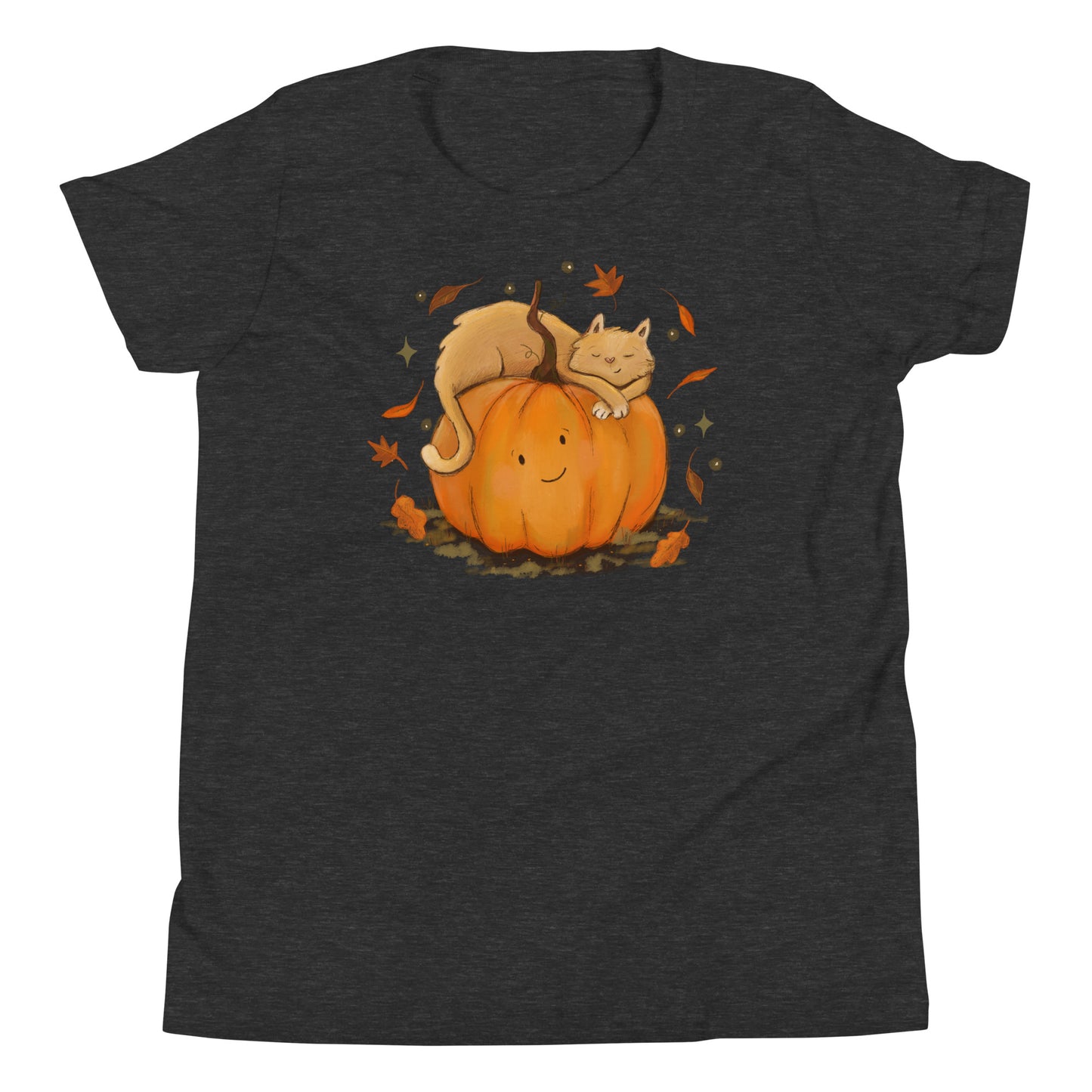 Youth Cat and Pumpkin Snuggle T-Shirt