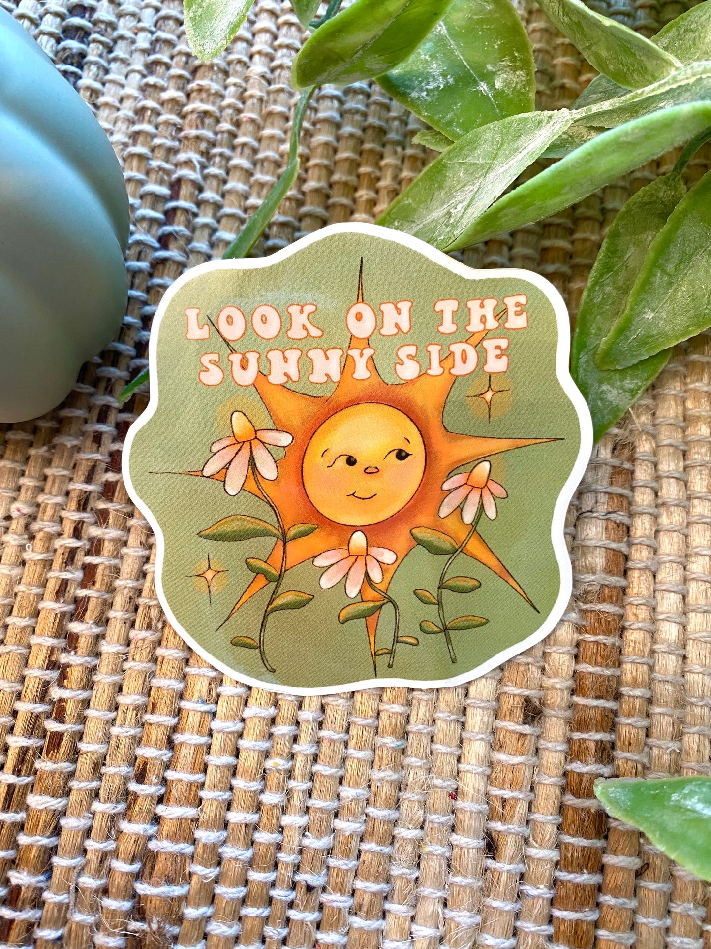 Sunny Side Retro Vinyl Sticker