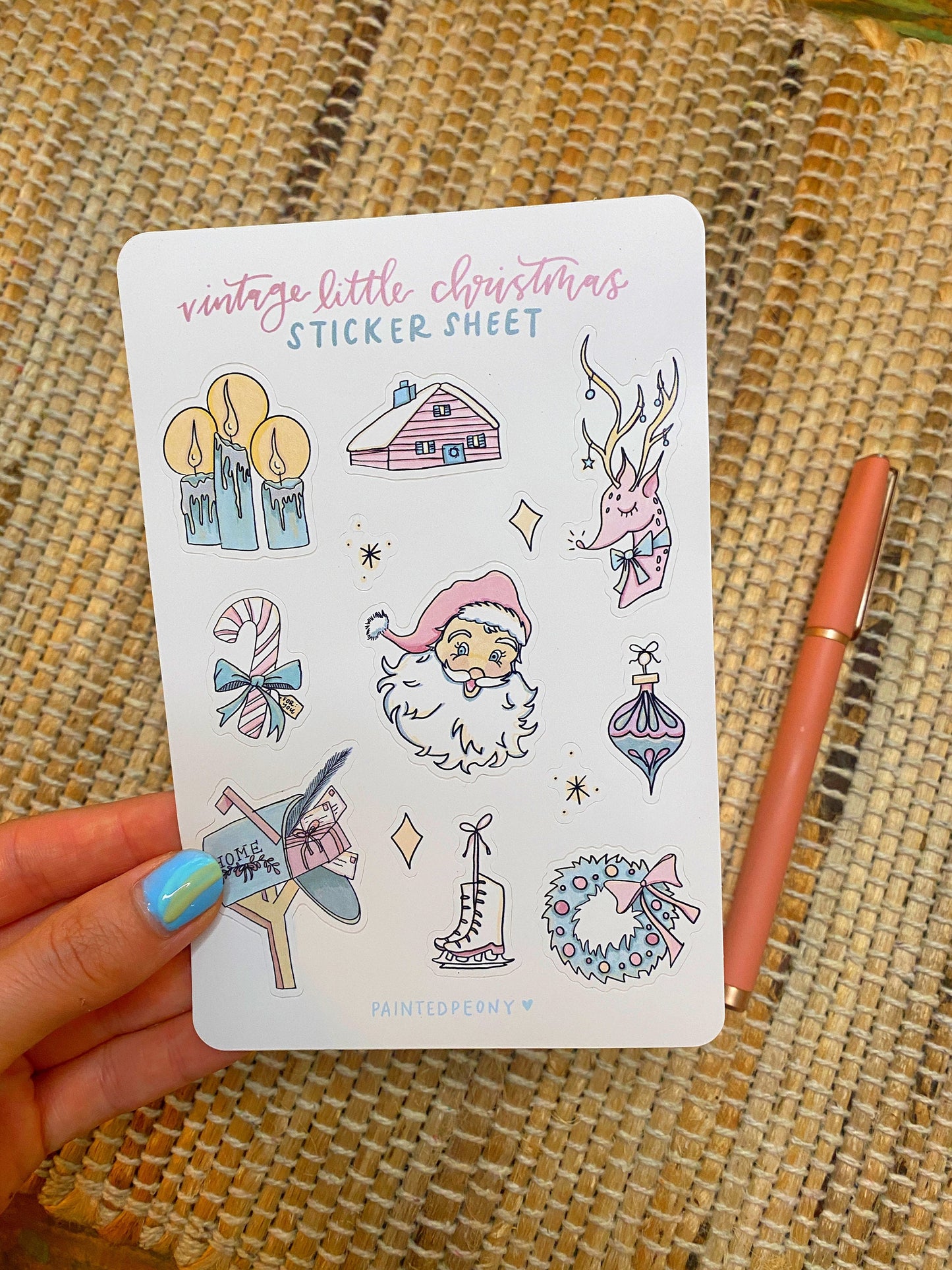 Vintage Little Christmas Sticker Sheet