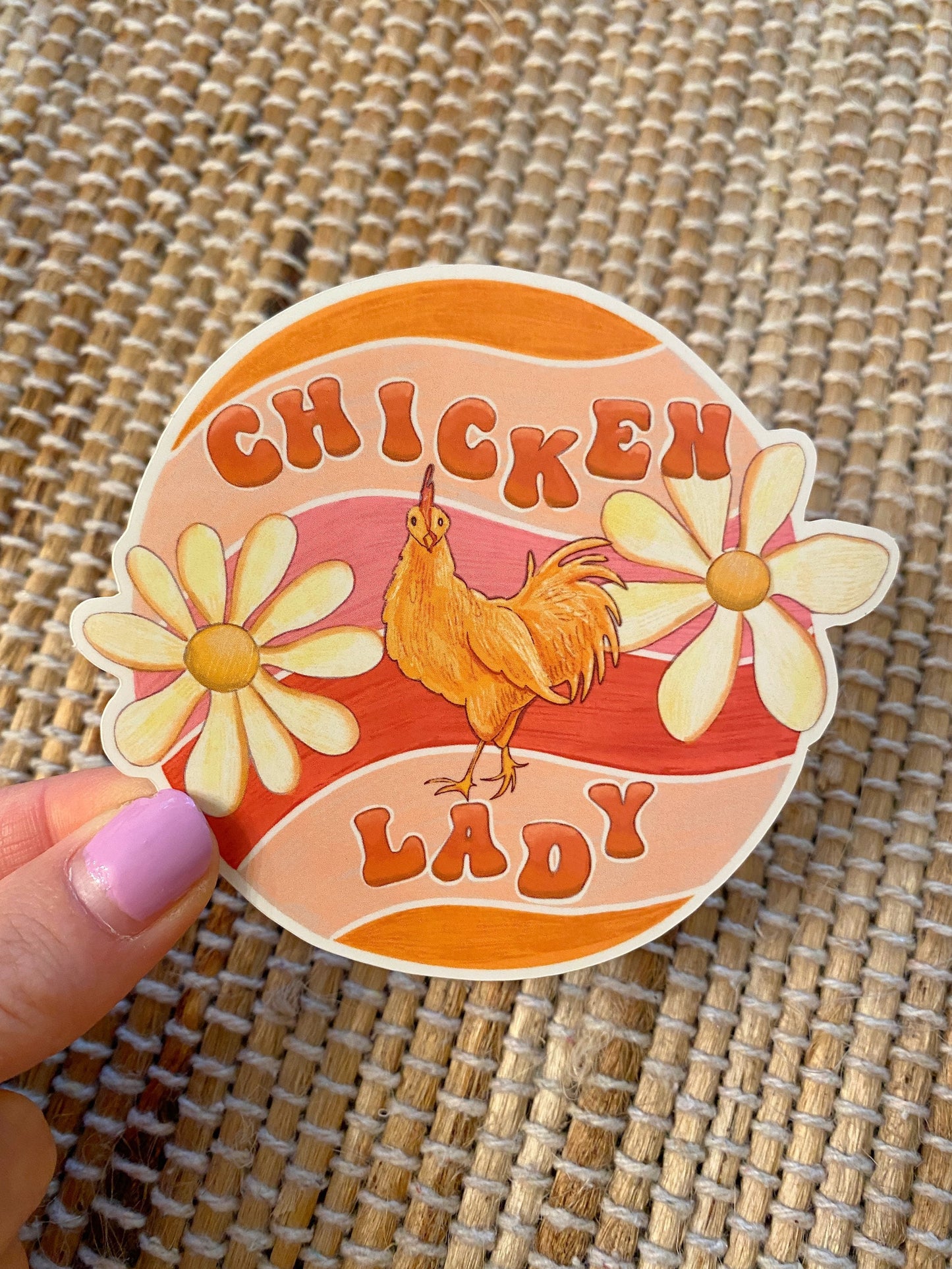 Chicken lady Waterproof vinyl sticker