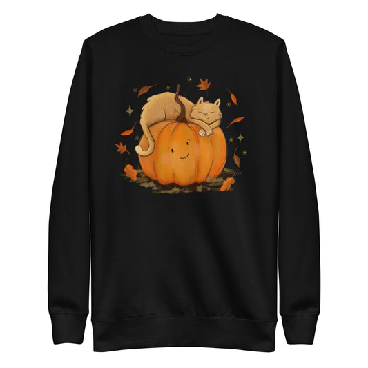 Cat and Pumpkin Snuggle Sweatshirt